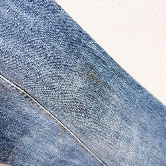 Roberto Cavalli Y2K 90s Low Rise Bootcut Distressed Denim Chain Jeans Size 32 - Picture 11 of 12